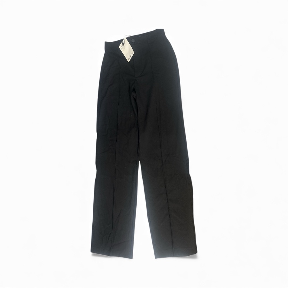 Pull and Bear Black Straight Leg Trousers Size M Fits Small 28 Waist NWT